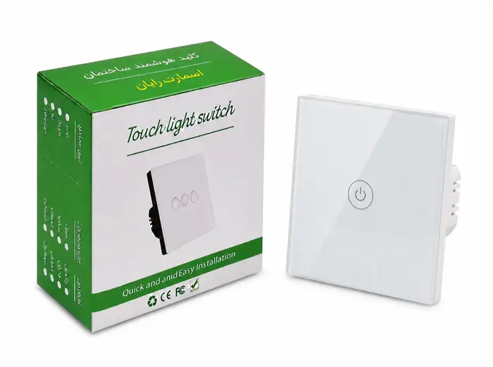 کلید هوشمند لمسی WIFI + RF - تک پل سفید - تصویر 2