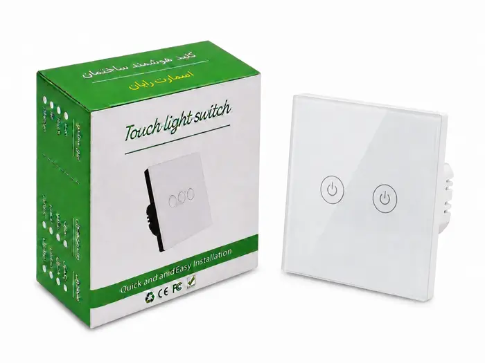 کلید هوشمند لمسی WIFI + RF - دو پل سفید - تصویر 2