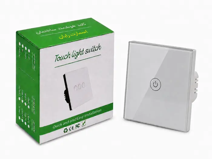 کلید هوشمند لمسی WIFI + RF - تک پل نقره ای - تصویر 2